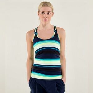 Lululemon Cool Racerback Assorted Surge Striped Size 6